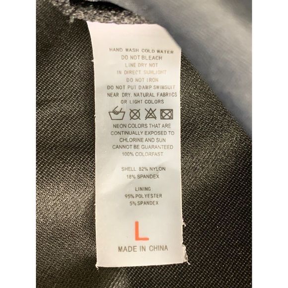 Womens Popover Swim Top Black Large Padded 3751 EUC - Picture 5 of 6